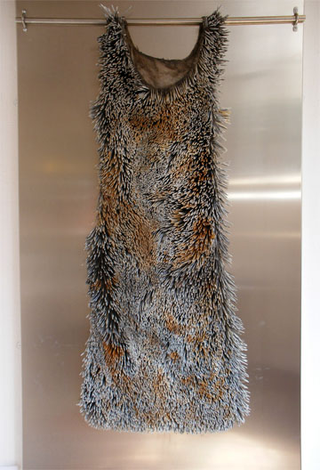 Dress made of nails by Louise Richardson