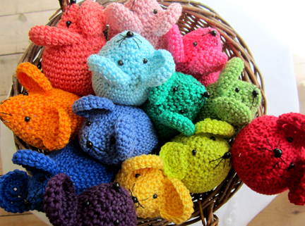 crochet mice using the Planet Penny Cotton pack