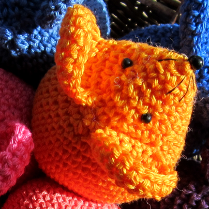 Crochet Mice using Planet Penny Cotton Colours rainbow yarn pack