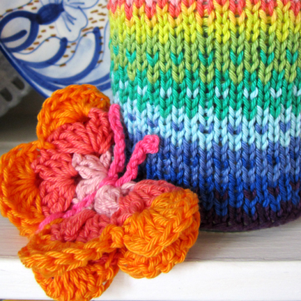 orange crochet butterfly