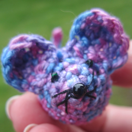 very small crochet mouse