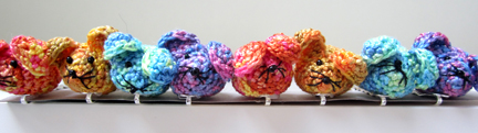 crochet mice hair ornaments