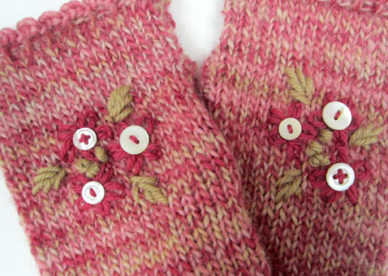 embroidered wrist warmers