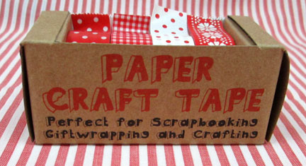 Red and White paper tape - Advent Calender Day 1