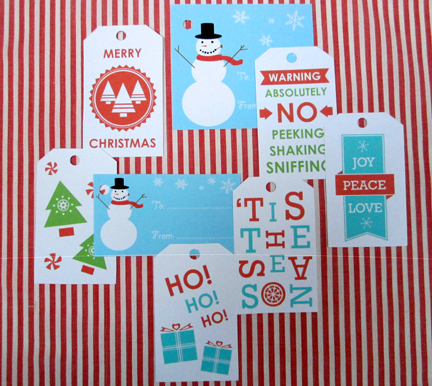printable tags for Advent Calendar