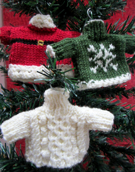 Christmas Jumper Tree decorations for Advent Calendar Day Fourteen