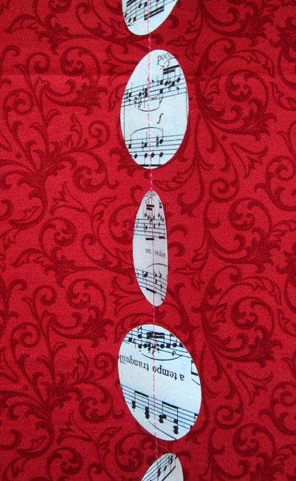 Stitched Paper Disc Garland for Advent Calendar Day Sixteen