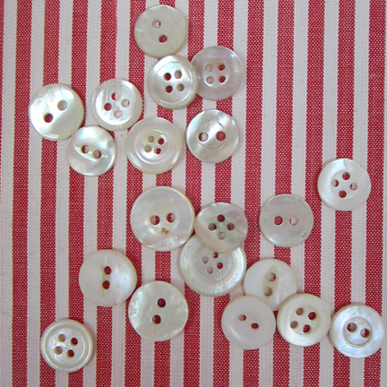 Advent Calendar Day 4 mother of pearl buttons