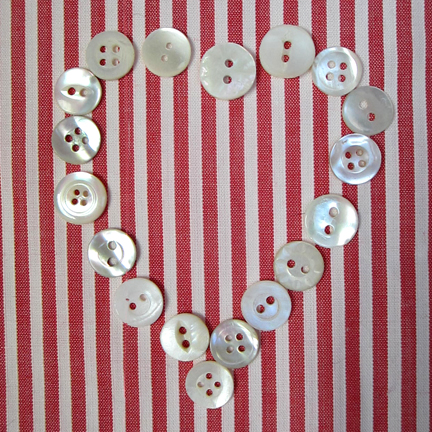 Advent Calendar Day 4 Mother of Pearl buttons