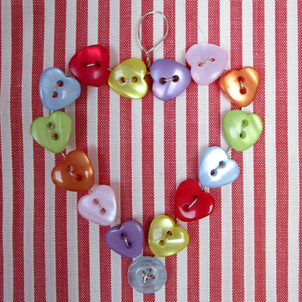 coloured button heart