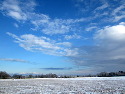 Snow and Norfolk Sky