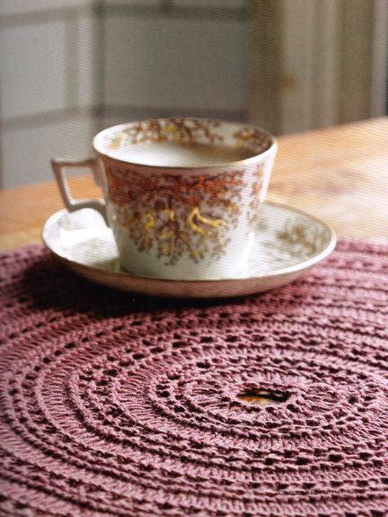 circular place mat - The Knitted Home - Ruth Cross