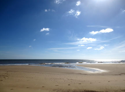 Norfolk beach and sun