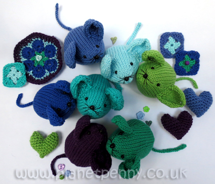Sunshine and Shadows Knitted Mice