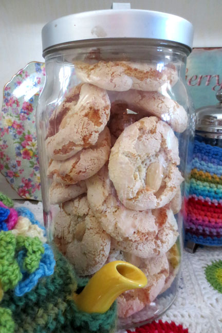 Almond Macaroons in jar