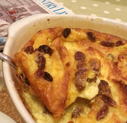 Croissant Bread and Butter Pudding
