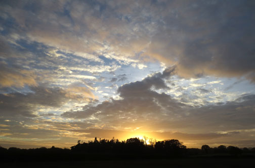 sunset Norfolk sky