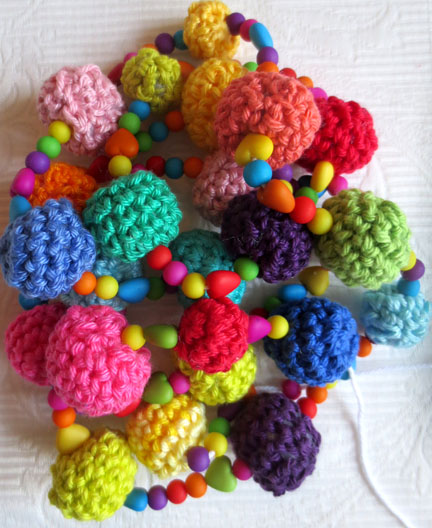 crochet balls on string