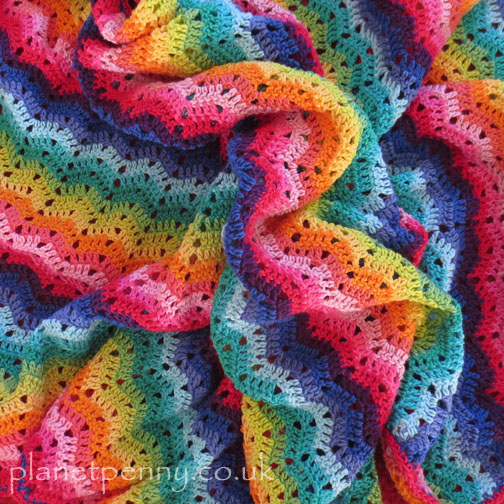 Planet PEnny Cotton - Ripple stitch blanket