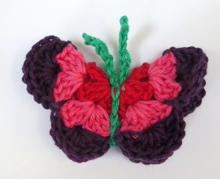 Crochet butterfly for Box of Delights