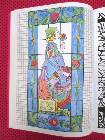 Art Therapy Stained Glass Colouring book