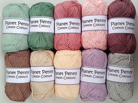 Planet Penny Cotton Colours Ice Cream shades