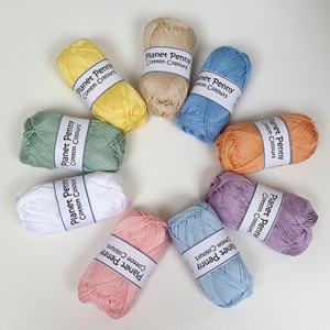 Planet Penny Cotton Yarn - New Pastel Shades for Crochet Butterfly & Flower Mobile