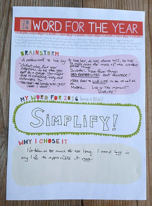 Word for the year - Simplify
